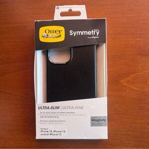 OtterBox Symmetry Apple iPhone 15/14/13 Black – Slim MagSafe – New